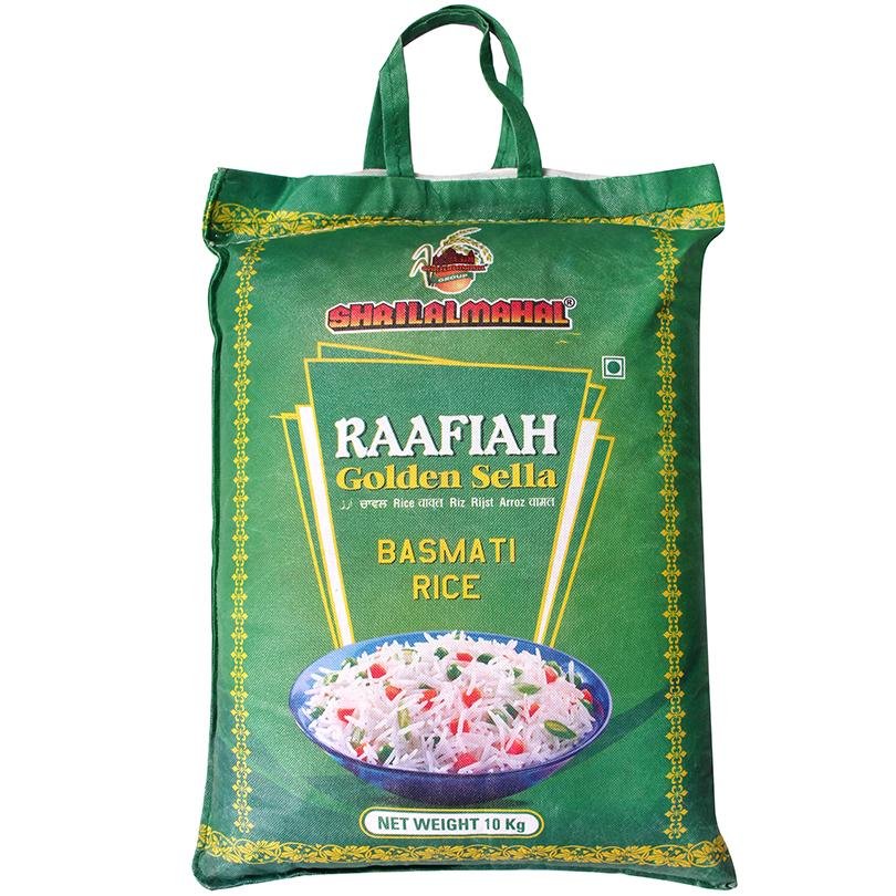Raafiah Golden Sella Basmati Rice, 10 Kg SHRILALMAHALGROUP