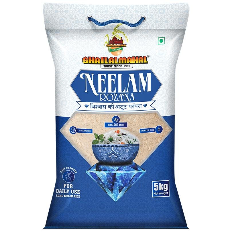SHRILALMAHAL Basmati Rice, Neelam Rozana, 5 Kg SHRILALMAHALGROUP